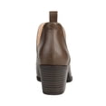 thumbnail image 2 of JOURNEE COLLECTION Womens Brown Snake V Cut Slits Back Pull Tab Cushioned Terri Almond Toe Block Heel Slip On Booties 8 M, 2 of 3