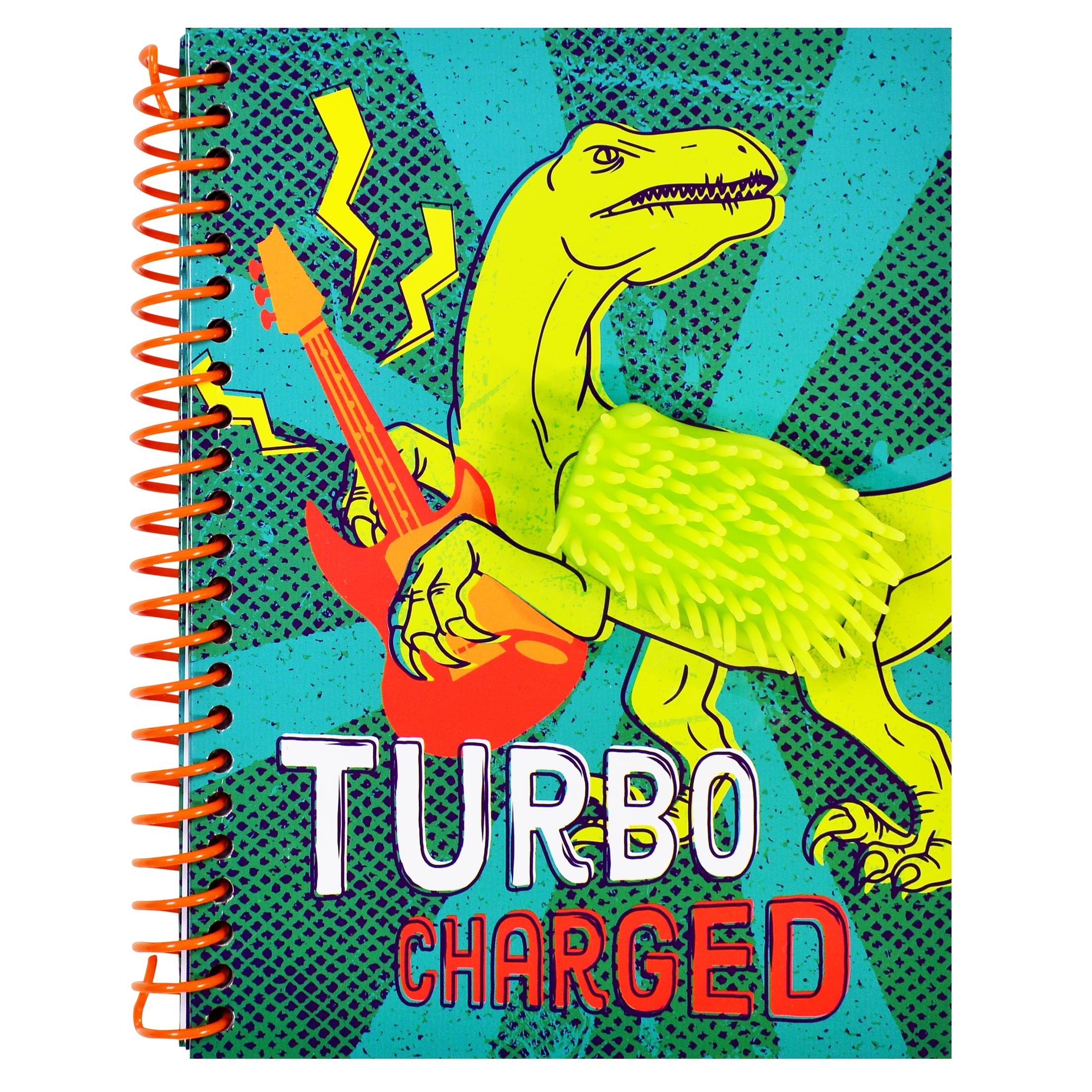 Pen+Gear Dino Tactile Silicone Fidget Journal - 120 Lined Paper Pages, 1 Sticker Sheet