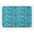 thumbnail image 1 of Landscape Bath Mat, Modern Illustration of Mountain Ranges in Blue and Green Tones Art Print, Plush Bathroom Decor Mat with Non Slip Backing, 29.5" X 17.5", Multicolor, by Ambesonne, 1 of 2
