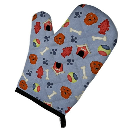 

Caroline s Treasures Dog House Collection Longhair Red Dachshund Oven Mitt