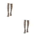 thumbnail image 1 of Guardurnaity 1 par de medias por encima de la rodilla para mujer, calcetines ajustados para Festival, señoras femeninas Gris 2Conjunto, 1 of 6