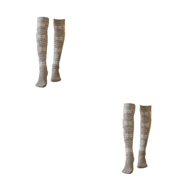 Guardurnaity 1 par de medias por encima de la rodilla para mujer, calcetines ajustados para Festival, señoras femeninas Gris 2Conjunto