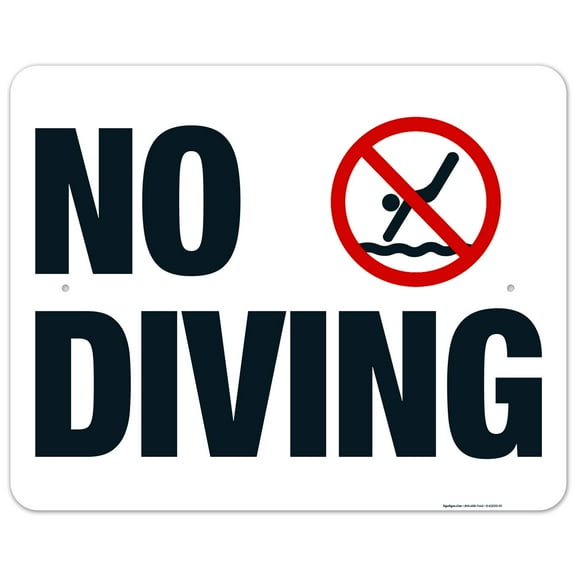 Arkansas No Diving Sign, Complies With State Of Arkansas Pool Safety Code, 24x30 Aluminum
