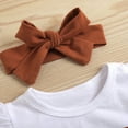 thumbnail image 6 of Lovebay 3Pcs Newborn Baby Girls Short Sleeve Summer Outfits Tops +Shorts +Headband 0-2T, 6 of 7