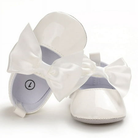 

Xinhuaya Newborn Baby Girl Shoes PU leather Buckle First Walkers With Big Bowknot Soft Soled Non-slip Shoes