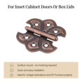thumbnail image 2 of Bisagras de mariposa chapadas en cobre antiguo - Paquete de 2 - Bisagras de puerta de gabinete de montaje en superficie - Herrajes para muebles - Ua-260-Hac, 2 of 6