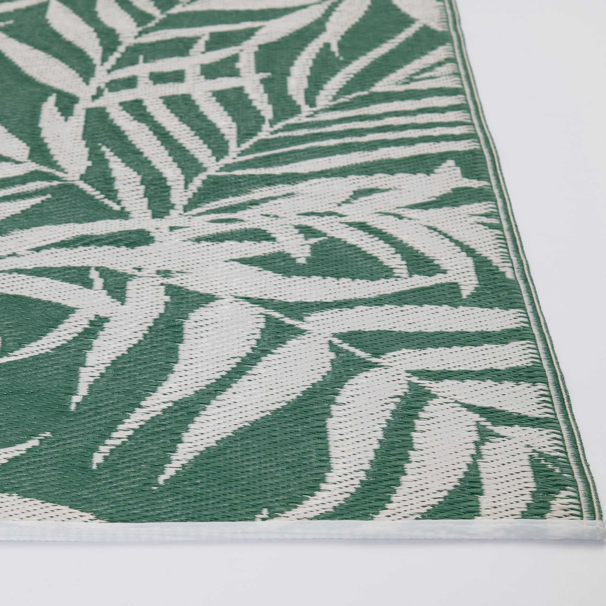 Mainstays Green Palm Plastic Outdoor Rug, 5'x7'