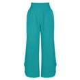 thumbnail image 3 of Women's Casual Loose Fit Cropped Pants with Pockets - Mid Rise for Yoga, Sports & Dining - Easy Wash Summer Wear, 3 of 3
