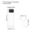 thumbnail image 2 of Unique Bargains Bouteille de Réactif 40mL, Lot de 10 Bouteilles Rondes en Verre avec 5 Bouchons à Vis en Plastique, Noir Clair, 2 of 5