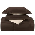 thumbnail image 2 of Clara Clark Luxury Soft Down Alternative Reversible Comforter Set, King, Chocolate/Cream, All Season, 3 Piece, 2 of 5