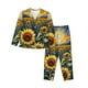 thumbnail image 1 of Balery Starry Sky Moon Sunflower Conjunto de Pijama con Estampado para Mujer, Conjunto de Dos Piezas con Manga Larga, Ropa de Dormir Suave con Bolsillos, Pijamas Cómodos-Medium, 1 of 7