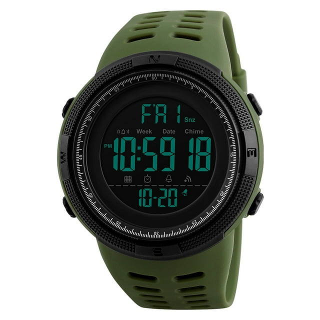 Relojes deportivos para hombre, reloj de cuenta regresiva con doble hora, cronógrafo con alarm SKMEI De pulsera