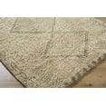 thumbnail image 2 of Hauteloom Yurem Boho Hand Tufted Natural Fiber Wool Shag Area Rug - Tribal Southwestern Carpet for Living Room, Bedroom, Dining Room - High Pile - Beige, Taupe, Tan - 5' x 7'6", 2 of 6