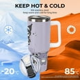 thumbnail image 5 of Kuromi And My Melody 40 Oz Tumbler with Handle And Straw, Vacuum Insulated Stainless Steel Double Wall Water Bottle Travel Coffee Mug, Gifts for Women Boys Girls, 5 of 8