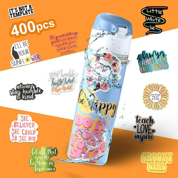 400 Mixed Sticker Packs (Inspirational Quotes, Aesthetic