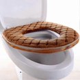thumbnail image 2 of Soft Warm Washable Toilet Seat Cushion for Bathroom, Brown, 2 of 3
