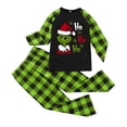 thumbnail image 1 of Conjunto de 2 piezas a juego Pijamas navideños Conjunto de ropa de estar cómoda (Kid Green 10-11T) Kuymtek Verde niño 10-11 años, 1 of 6
