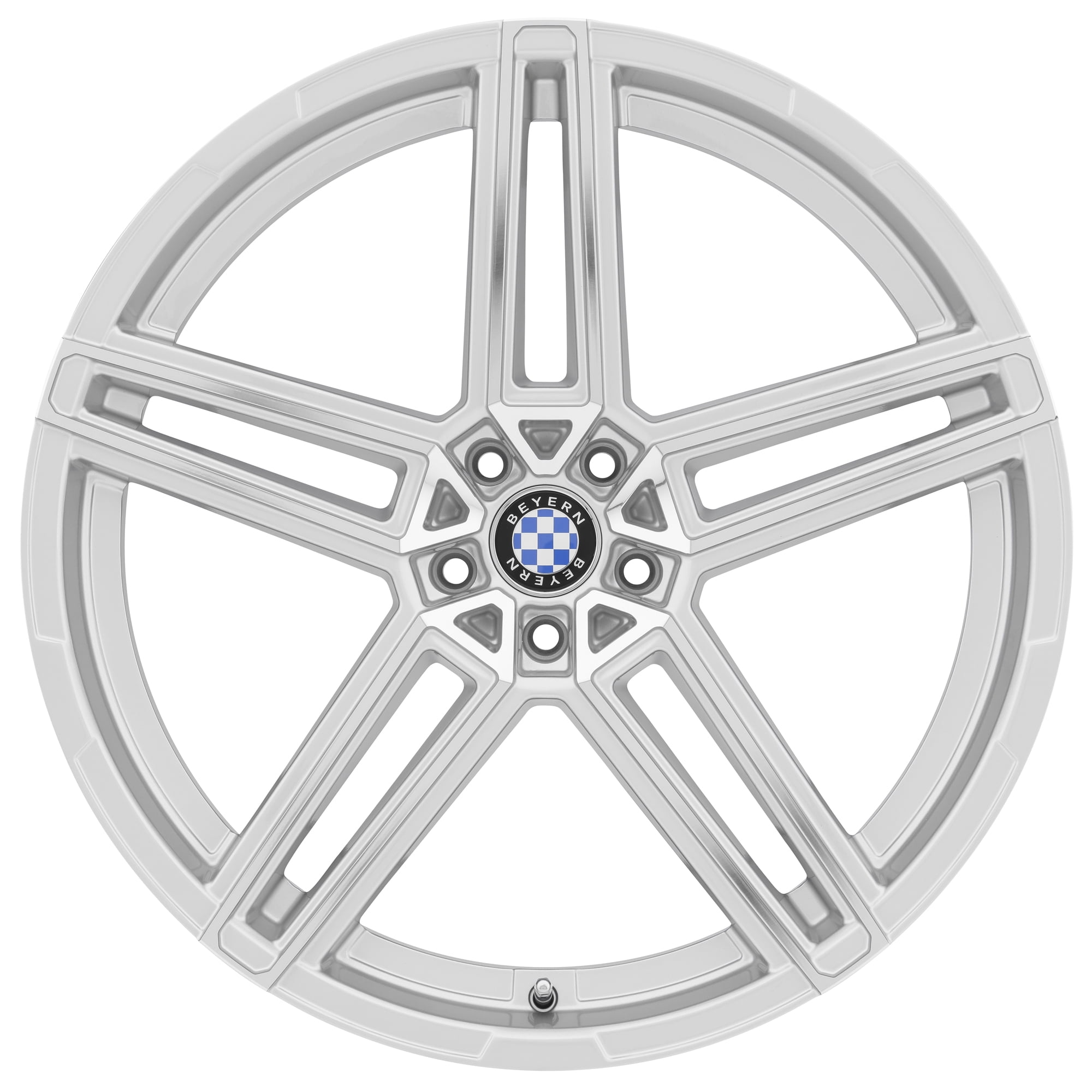 Beyern Gerade 19X9.5 5X120 25Et 72.56Cb Silver W/ Mirror Cut Face Wheel