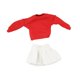 thumbnail image 5 of Sudadera de manga larga y falda con hombros descubiertos, traje ajustado, escala 1/12 top rojo, 5 of 9