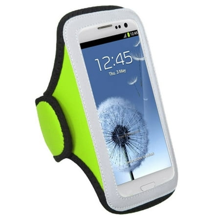 Insten Vertical Universal Light Green Sports Workout Exercise Running Gym Cycling Armband Case Phone (Best Phone Holder For Cycling)