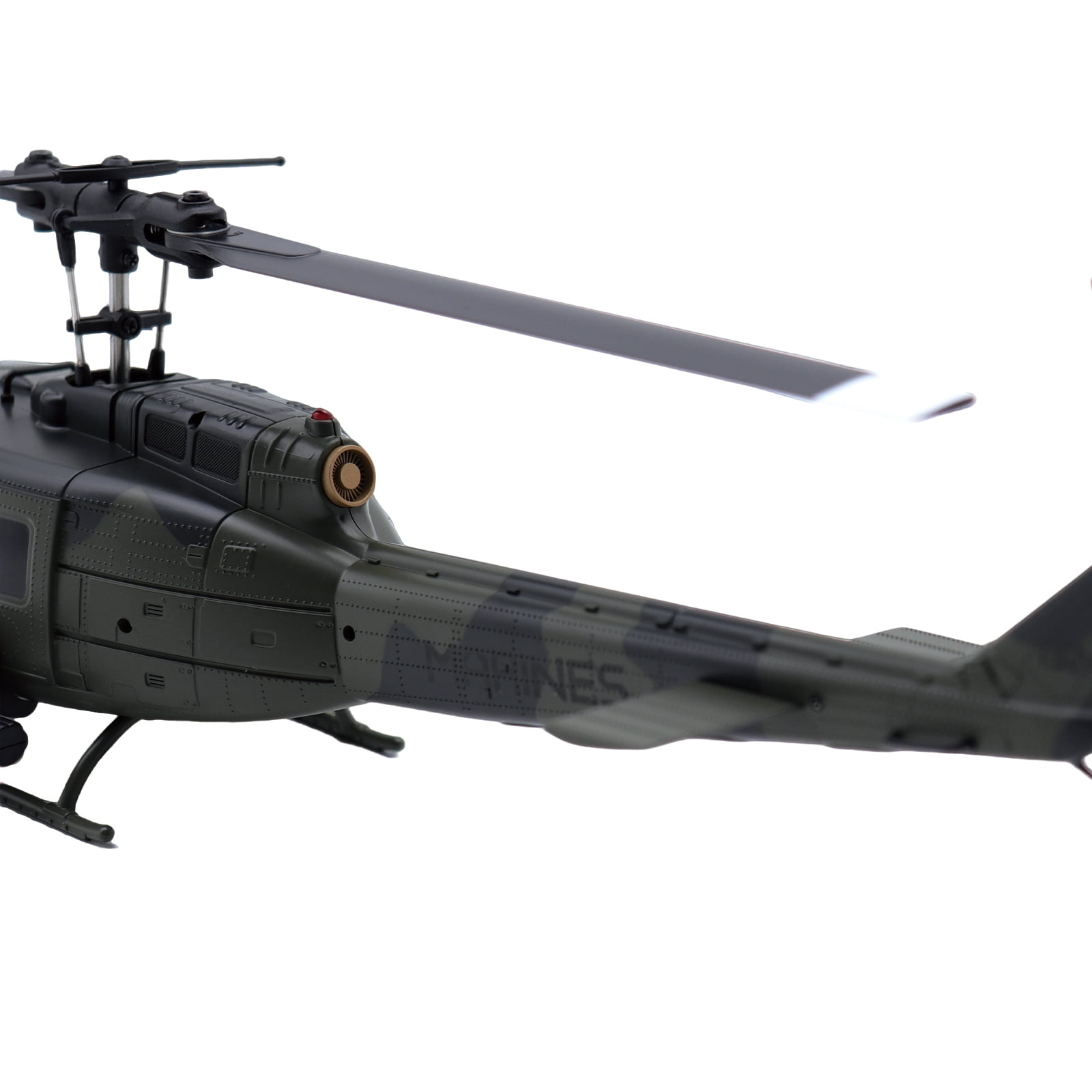 C032 1/48 Scale UH-1 Huey RC Helicopter, 6CH Aileronless with Stabilization, Altitude Hold, Optical Flow, Brushless Motor for Adults Enthusiasts(1 Battery)