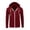 Wine red, variant on Azrian Men's Fleece Hooded Zip-Up Jacket New Fashion All-match Zipper Hooded Sweater Coat Men's Solid Color Cardigan