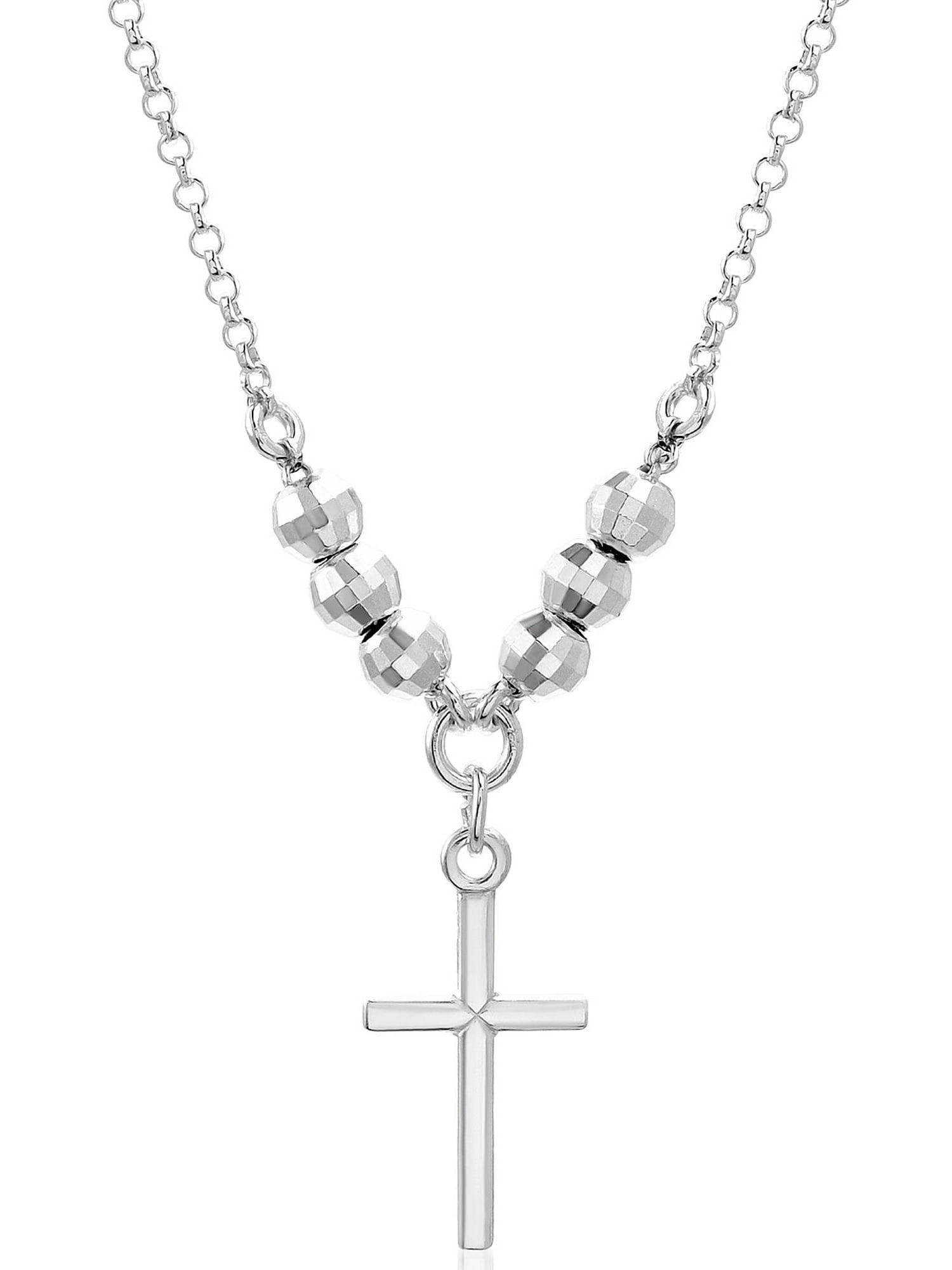 Wild Things Sterling Silver Twisted Wire Cross Pendant