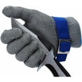 thumbnail image 1 of Guantes de trabajo de seguridad, guantes resistentes a cortes con protección anticortes, malla de acero inoxidable para cortar carne en la cocina, descascarar ostras, jardinería, mecánica (talla L), 1 of 5
