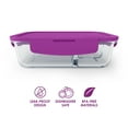 thumbnail image 3 of Bentgo Glass (Purple) – Leak-Proof, 3-Compartment Oven-Safe Glass Lunch Container | Ideal for Portion-Control, Food Storage & Healthy On-the-Go Meals – FDA-Approved, BPA-Free, Food-Safe Materials, 3 of 6