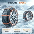 thumbnail image 3 of Snow Chains for Car Tires - Zip Tie Snow Chains & Tire Chains for Cars, 2026 Upgraded Universal Anti-Skid Traction Cables, Reusable for Trucks, SUVs, Ideal for Winter Icy & Snowy Roads, 3 of 8