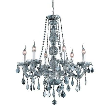 UPC 842814130555 product image for Elegant Lighting Value Verona 6LT Silver Shade Chandelier - V7856D24SS-SS/SS | upcitemdb.com