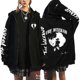 thumbnail image 1 of Chaquetas con estampado de rapero para hombre, ropa de calle de hip hop, sudaderas con capucha con cremallera, abrigos casuales de gran tamaño, Tops con capucha, sudaderas Y2K Unisex, 1 of 4