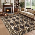 thumbnail image 2 of Living Room Rugs, Checkered Leopard Print Large Area Rug for Bedroom Soft Low Pile Non-Slip Washable Indoor Carpet Rugs for Dining Room, 2 of 6