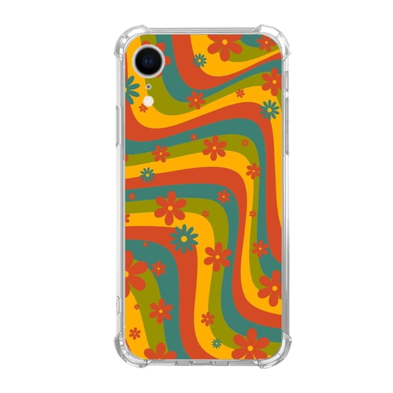 Retro 70s Case Compatible with iPhone XR,Unique Art Design TPU Bumper Cover Case