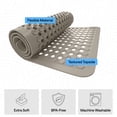 thumbnail image 5 of GORILLA GRIP Patented Bath Tub Shower Mat, Machine Washable Bathtub Floor Liner Mats, Suction Cups and Drain Holes to Keep Tubs Clean, Soft on Feet, Bathroom Essentials, 35x16 Inch, Beige, 5 of 10