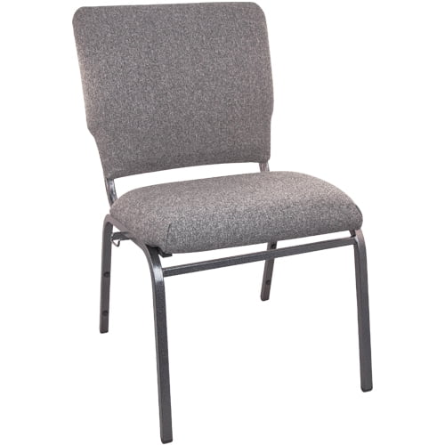 SILVER VEIN FRAME LOT OF 100 21'' EXTRA WIDE GRAY STACKING CHURCH CHAIR 