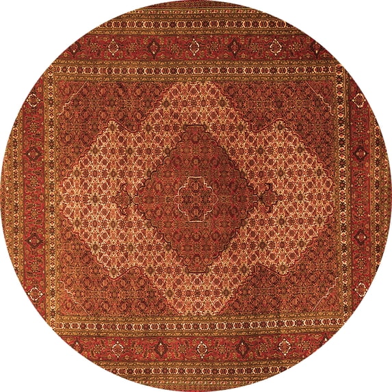 Ahgly Company Indoor Round Persian Orange Traditional Area Rugs, 6' Round