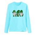 thumbnail image 4 of FAIWAD Hauts de la Saint-Patrick pour Femmes à Manches Longues, Col Rond, Imprimés, Décontractés, Tuniques Grande Taille, 4 of 4