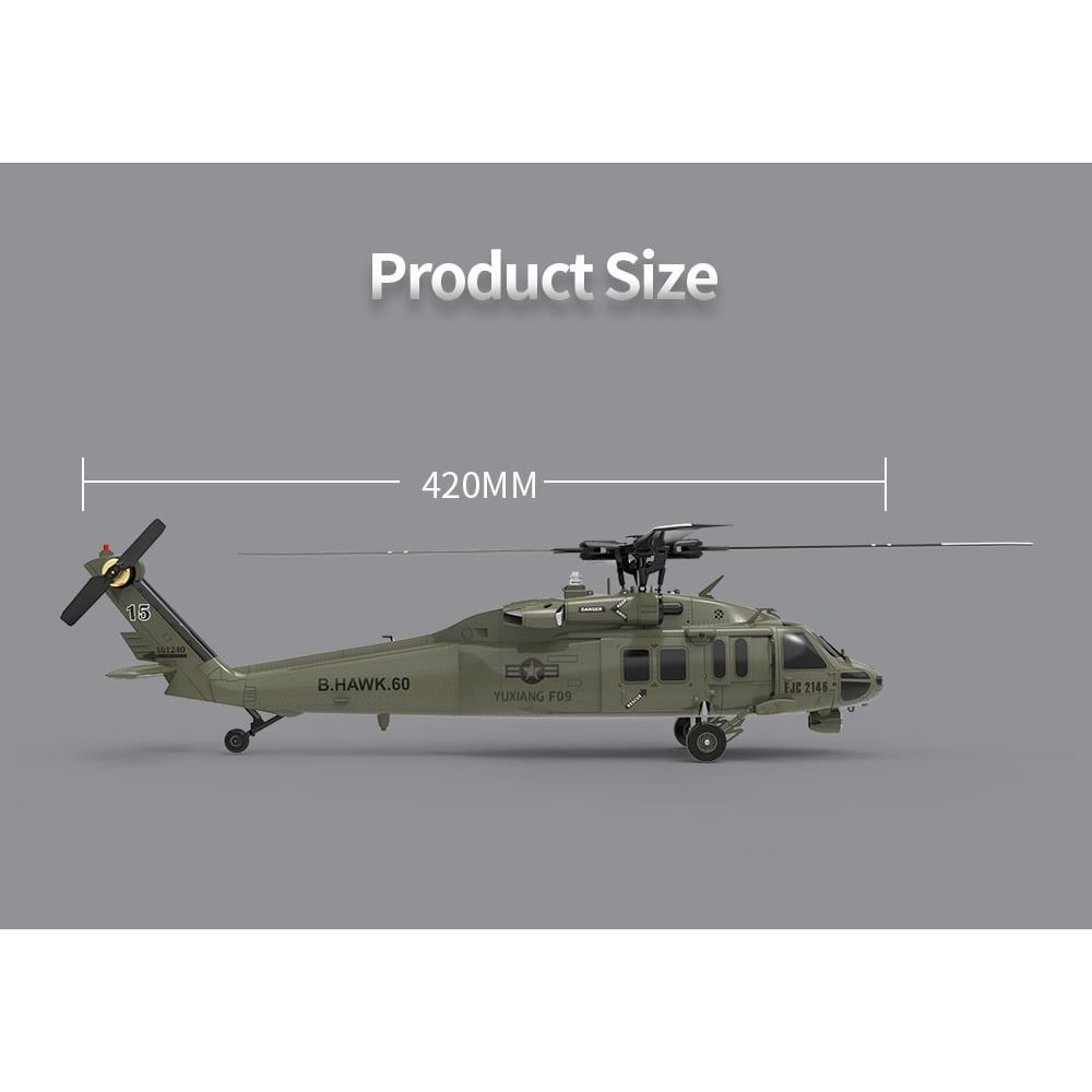 YUXIANG F09-UH60 ブラックホーク BlackHawk 1/47スケール 6軸 3Dダイレクトモーター駆動 S-FHSS受信機内蔵(完成品（電動）)｜売買されたオークション情報、yahooの商品情報をアーカイブ公開  - オークフ ホビーラジコン