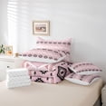 thumbnail image 6 of Feelyou Vintage Aztec Adult Bedding Comforter Set 7 Pieces, Fashion Pink Triangle Full Bedding Set, Mandala Southwestern Theme Reversible Fitted Sheet Flat Sheet, Microfiber Bedroom Decor, 6 of 8