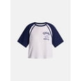 thumbnail image 5 of Disney Stitch Women’s Graphic Skimmer Raglan Tee with Short Sleeves, Sizes XXS-XXL, 5 of 5