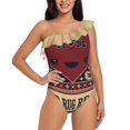 thumbnail image 1 of The Big Lebowski-Rug-That Rug Really Tied The Room Together Ruffle Swimwear Women One Piece Swimsuit Monokini Push Up Bathing, 1 of 5