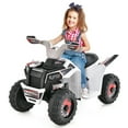 thumbnail image 1 of Gymax Kids Electric Ride On ATV Toy 6V Battery Powered Electric Vehicle Toy w/ Direction Control White, 1 of 9