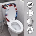 thumbnail image 3 of HELLHERO Adds Holiday Charm Polyester Fabric Toilet Lid Seat Cover Set, Elastic Edge, Stretch U-Shaped Soft, Stays in Place, 3 of 8