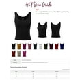 thumbnail image 4 of A2Y Women's Heavyweight Solid Double Scoop Neck Rib Cropped Tank Top Olive L, 4 of 4