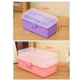 thumbnail image 2 of Multifunctional Household Portable Plastic Large Capacity 2/3 Layers Makeup Hairpin Organizer Jewelry Organizer Nail Art Box Storage Box BLUE 2 LAYERS, 2 of 8