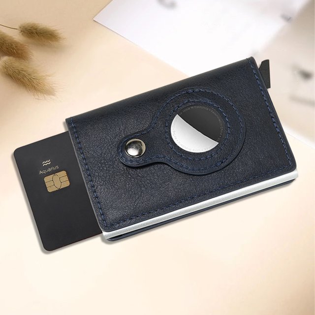 Titular De La Tarjeta Bancaria Titular de la tarjeta bancaria Antirrobo PU ID Titular Moda Hombres Trabajando Compras (Azul)