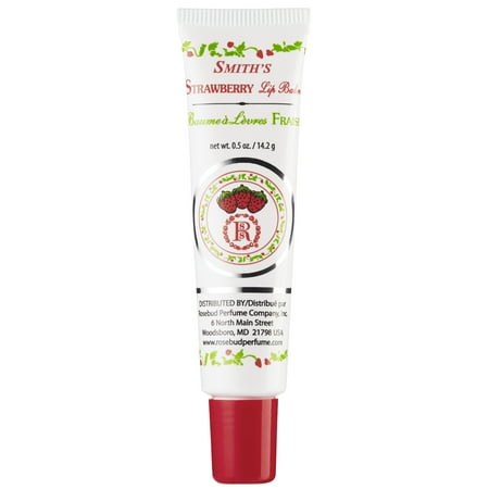 Rosebud Strawberry Lip Balm - Rosebud Perfume Co. Strawberry Lip Balm Tube, 0.5 oz.