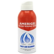 AMERIGEL Saline Wound Wash (4 oz.) - First Aid Wound Cleanser | Sting-Free | Sprays at Any Angle | FSA/HSA Eligible
