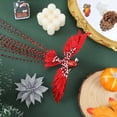 thumbnail image 6 of xaoyunyn Christmas Glitter Poinsettia Birds Ornaments Holiday Decoration for Tree Wedding Arrangements Gift Hangings Festive Home Decor Accessories, 6 of 6